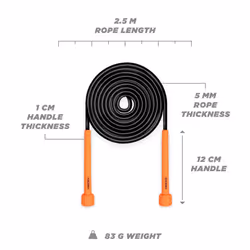 Phoenix Fitness Speed Skipping Rope - Orange