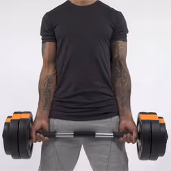 Phoenix Fitness Dumbbells Weight Set - Adjustable 2-in-1 Barbell Set for Exercise, Muscle and Strength Training - Weight: up to 15kg - Additional view 3