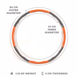 Phoenix Fitness Weighted Hula Hoop - Orange