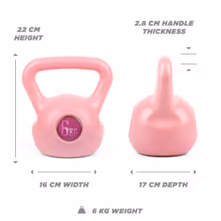 Phoenix Fitness 6KG Pink Kettlebell