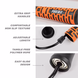 Phoenix Fitness Speed Skipping Rope - Orange