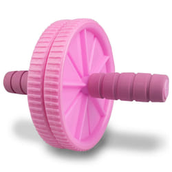 Phoenix Fitness Ab Roller - Abdominal Wheel for Ab Exercise & Core Workout for Men and Women at Home & Gym - Choice of Colour: Black or Pink - Pink