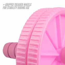 Phoenix Fitness Ab Roller - Abdominal Wheel for Ab Exercise & Core Workout for Men and Women at Home & Gym - Choice of Colour: Black or Pink - Pink
