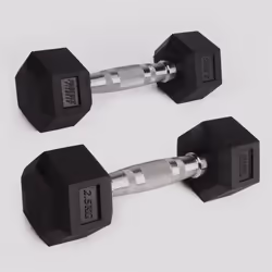 Phoenix Fitness Pair of 2.5KG Hex Dumbbells