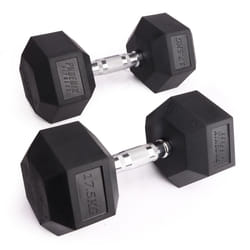 Phoenix Fitness Pair of 17.5KG Hex Dumbbells