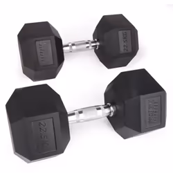 Phoenix Fitness Pair of 22.5KG Hex Dumbbells