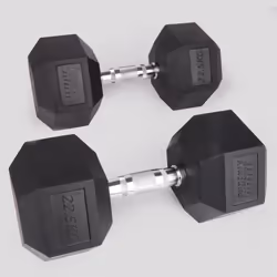 Phoenix Fitness Pair of 22.5KG Hex Dumbbells