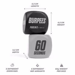 Phoenix Fitness Black Exercise Dice