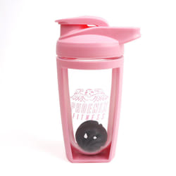 Phoenix Fitness 600ml Protein Shaker Bottle - Pink