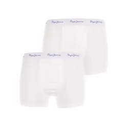 Pepe Jeans 10065 Mens Trunk Boxers 2 Pack Cotton White - XL
