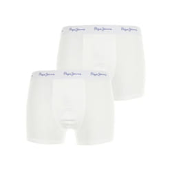 Pepe Jeans 10065 Mens Trunk Boxers 2 Pack Cotton White - XL