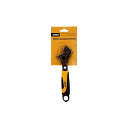200mm (8") Black Nickel Adjustable Wrench 19021: Rubber Grip Handle