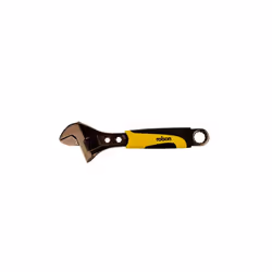 200mm (8") Black Nickel Adjustable Wrench 19021: Rubber Grip Handle