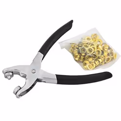 Eyelet Pliers Tool Kit 100 Brass Eyelets Hole Makers Leather Craft Rolson 20844