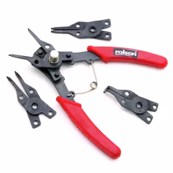Rolson Four Head Circlip Pliers Set, Supplied with pair of spring loaded handles