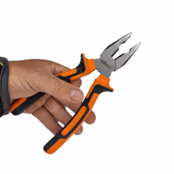 Rolson 200mm Combination Pliers - Heavy Duty Drop forged steel jaws with non slip soft grip handle 21056