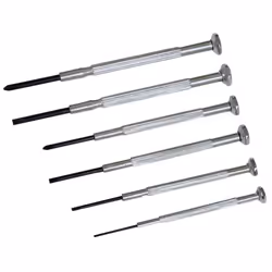 Rolson Precision Screwdriver Set ,Swivel Tops, Slotted & Cross Point