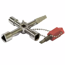 4 Way Utility Key Screwdriver Bit 4 Size Stepped Plumbers Key Rolson 35976
