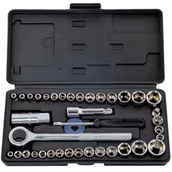 1/4" & 3/8" 40 Piece Drive Socket Set - 14 38 36109 Rolson Tool Ratchet Case -  socket set 40 14 38 drive 36109 rolson piece tool ratchet case