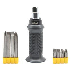 Rolson Impact Driver 1/2inch Square Composite Handle 38815 with 8 bits ( 4x35mm 4x80mm long) 38815