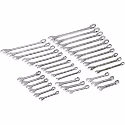 Rolson 46895 32pc Spanner Set Fully Polished MM/AF in Blow case