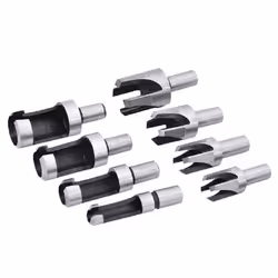 9.5mm Shank Wood Plug Cutter 8 Piece Set - Pieces Rolson 4859 New Brand Drill -  wood plug cutter 8 pieces rolson 48598 new b ...