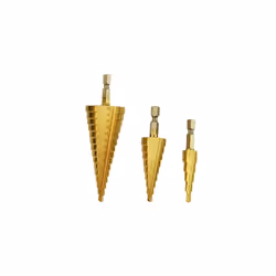 Rolson 48890 3pc Titanium Step Drill Set