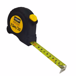 Tape Measure 7.5M 24Ft Lockable Hard Wearing Measure 7.5m x 25mm Rolson 50567