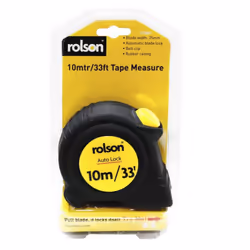 Tape Measure 10M 32Ft Lockable Hard Wearing Measure 10m x 25mm Rolson 50569