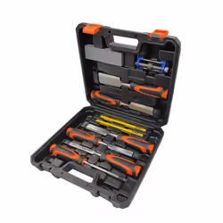 10pc Wood Chisel Set & Sharpening Stone Honing Guide Pencils Carpentry