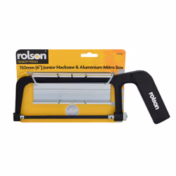 Aluminium Junior Hacksaw & Mitre Box - Rolson New 58260 - aluminium junior hacksaw mitre box rolson new 58260