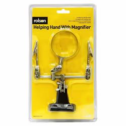 Rolson Tools 60335 Heavy Duty Helping Hand with 60 mm Magnifying Glass (packaging may vary)