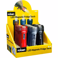 Rolson 61593 Fridge Magnet Torch, Black