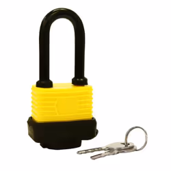 40mm Long Shackle Weatherproof Heavy Duty Laminated Steel Padlock Key Shed Door Rolson 66513