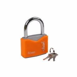 Rolson 60mm Iron Padlock with 3 keys and protective jacket 66548