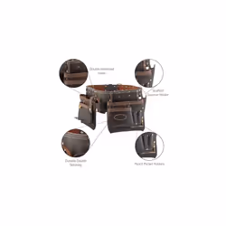 68851 Professional Oil Tanned Tool Belt for Builder, Roofer, Carpenter