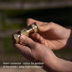 4pc Brass Watering Accessory Set with Quick Connect Fittings