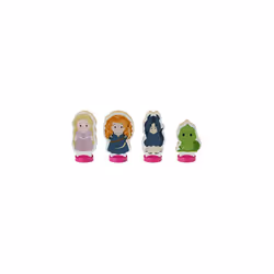 DISNEY PRINCESS WOODEN PRINCESS 4-FIGURE SET Beautiful Preschool Wooden Toy, Imaginative Play, FSC Certified Sustainable, Gift For 2 - 5 Year Old
