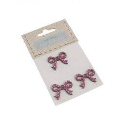 Fabric Covered Wood Buttons - per pack of 3