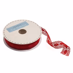 Minerva 23mm Polycotton Lace Trim Red - per metre