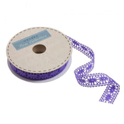 Minerva 23mm Polycotton Lace Trim Lilac - per metre
