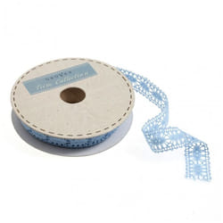 Minerva 23mm Polycotton Lace Trim Pale Blue - per metre