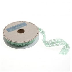 Minerva 23mm Polycotton Lace Trim Pale Green - per metre