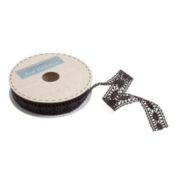 Minerva 23mm Polycotton Lace Trim Grey - per metre