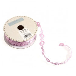 Minerva 10mm Button Satin Trim Pink - per metre
