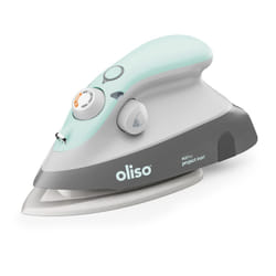 oliso M3Pro Mini Project Iron ? Compact Size Steam Iron with LED Light for Textiles, Clothes, Sewing, Quilting and Crafts - 220V/120V, Diamond