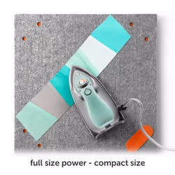 oliso M3Pro Mini Project Iron ? Compact Size Steam Iron with LED Light for Textiles, Clothes, Sewing, Quilting and Crafts - 220V/120V, Diamond