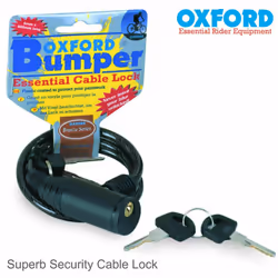 Oxford Bike Cycle Bicycle Motorbike Helmet Bumper Cable Lock?60cm x 6mm?Black