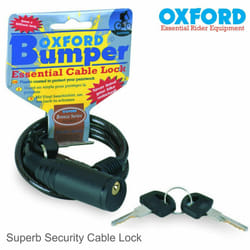 Oxford Bike Cycle Bicycle Motorbike Helmet Bumper Cable Lock?60cm x 6mm?Black