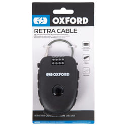 Products LK100 4-Digit Combination Lock with 75cm Retractable Cable, Black, One Size